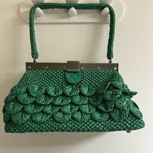 Patricia Nash Woven Raffia Ferrara Frame bag